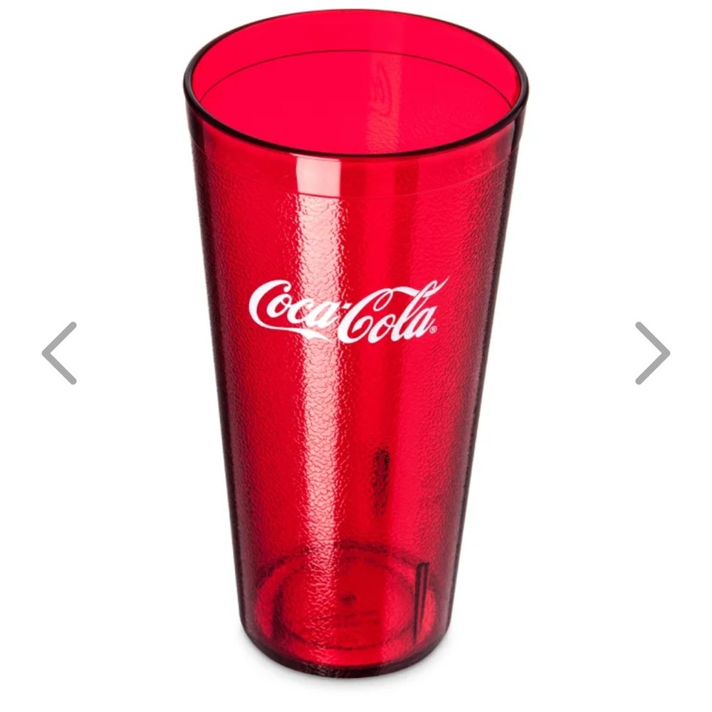 Carlisle 52243550H 24 oz Ruby Textured Coca Cola® Plastic Tumbler 6 of pack
